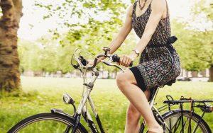 eye health eye exam woman riding bike